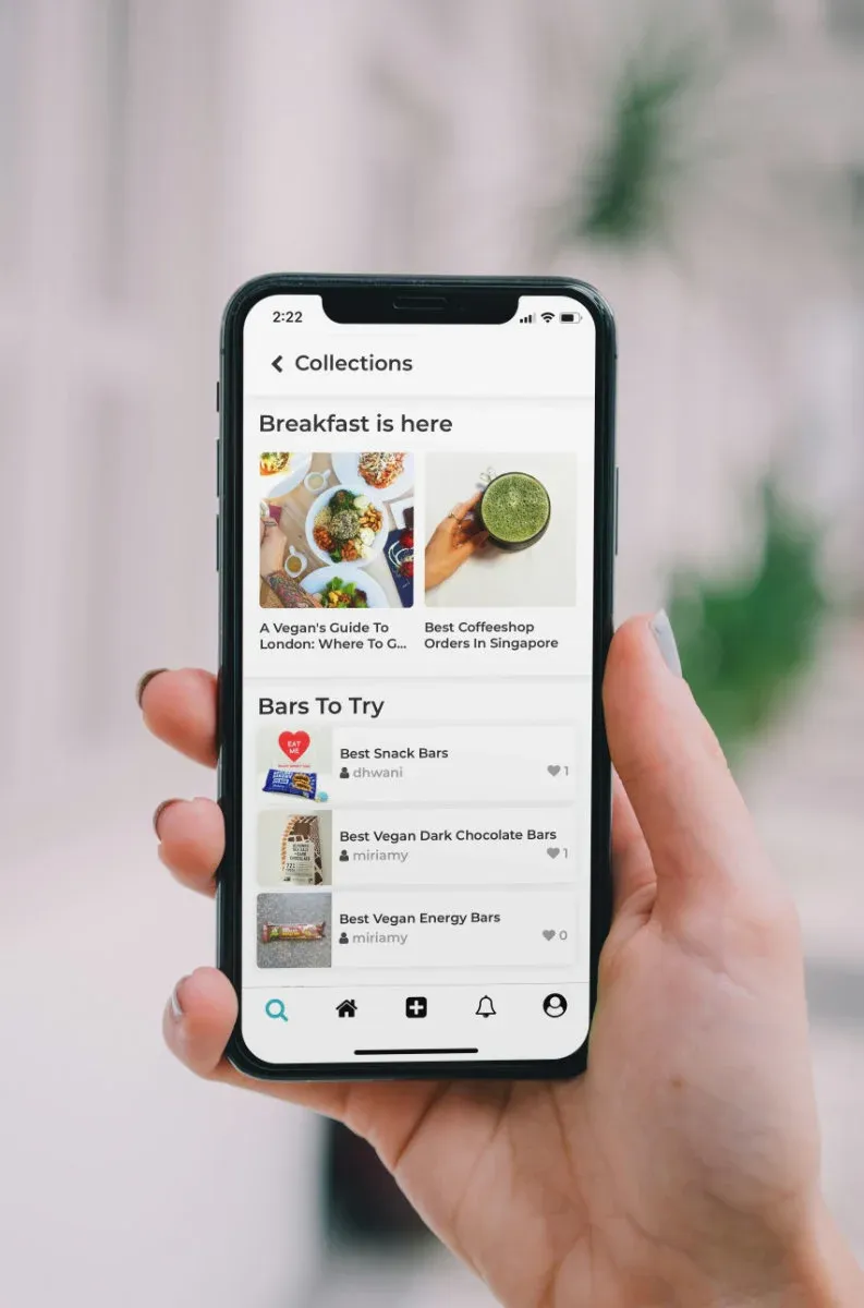 Mockup d’une application mobile PWA